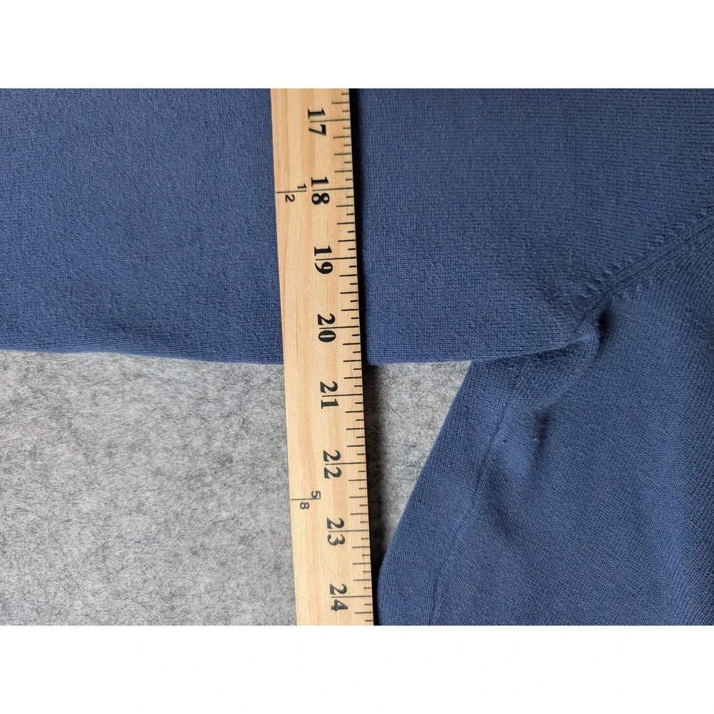 Adidas Golf Men Blue Tonal Colorblock Crewneck Knit Pullover Sweater Long Sleeve